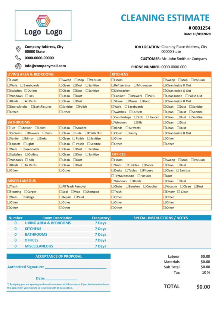 Flooring Bid Proposal Template