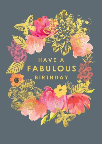 Floral Fabulous Birthday Card Thortful Birthday Wishes Flowers