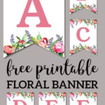 Floral Free Printable Alphabet Letters Banner Paper Trail Design