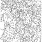 Floral Mosaic Coloring Page Download Print Online Coloring Pages