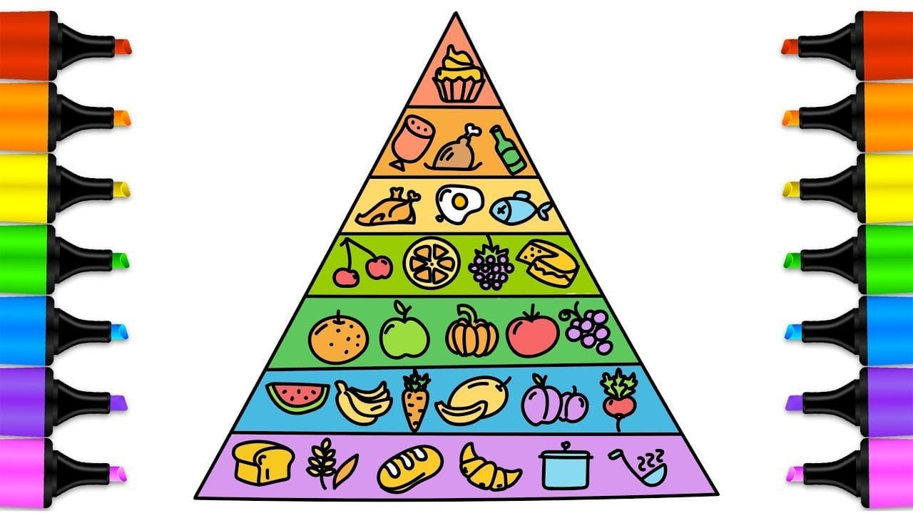Food Pyramid Coloring Page NEO Coloring