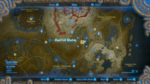 Foothill Stable Map Of The Legend Of Zelda EveDonusFilm