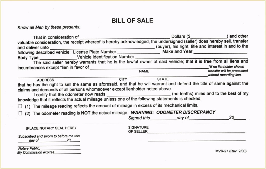 Form CSLVMR 40 Hawaii Motor Vehicle Bill Of Sale GeneEvaroJr