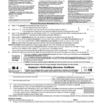 Form W 4 Employee S Withholding Allowance Certificate 2015