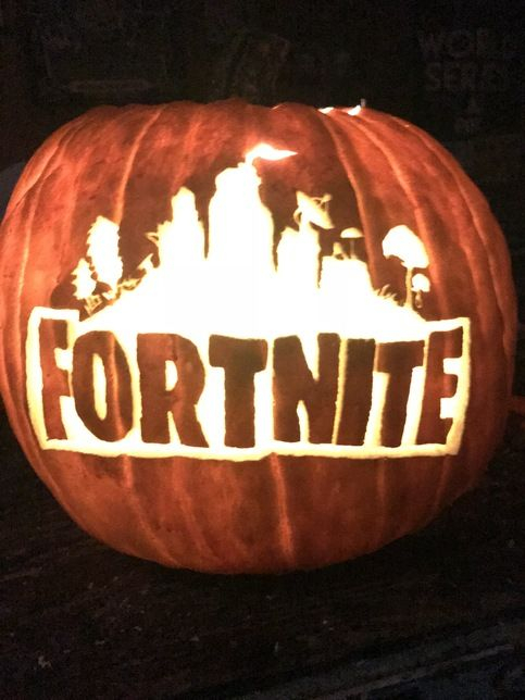 Fortnite Logo Kids Halloween Food Easy Pumpkin Carving Halloween 