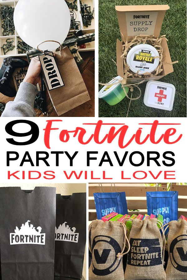 Fortnite Party Favor Ideas Diy Party Bags Boy Birthday Party Themes