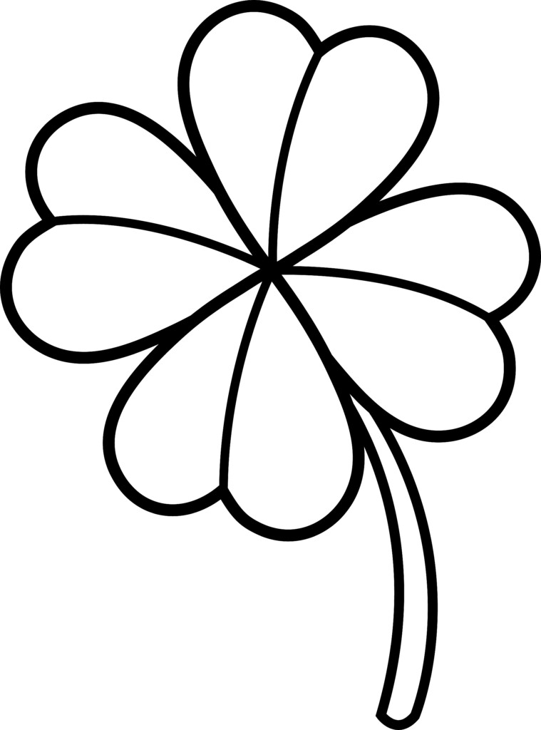 Four Leaf Clover Coloring Pages Best Coloring Pages For Kids