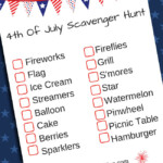 Fourth Of July Printable Scavenger Hunt