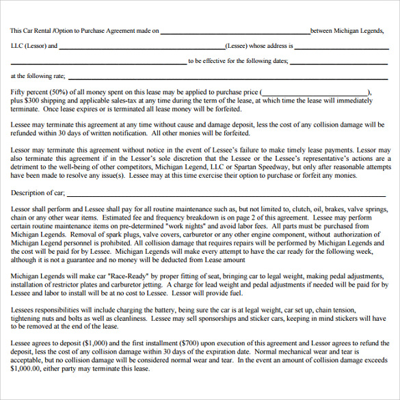 FREE 12 Car Rental Agreement Templates In PDF MS Word Google Docs 