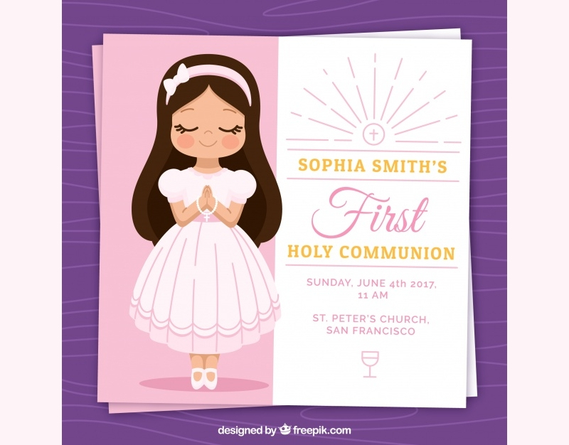 FREE 15 First Communion Invitation Designs Examples In PSD AI 