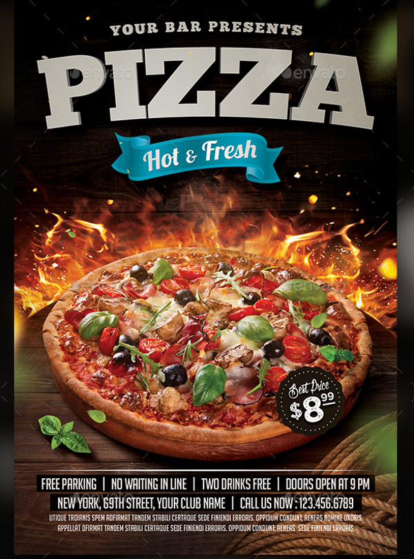 FREE 21 Creative Pizza Flyer Templates In PSD Vector EPS MS Word 