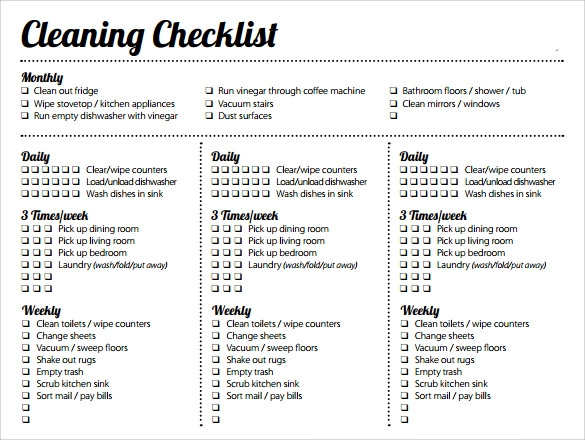 FREE 21 Sample Cleaning Schedules In PDF MS Word