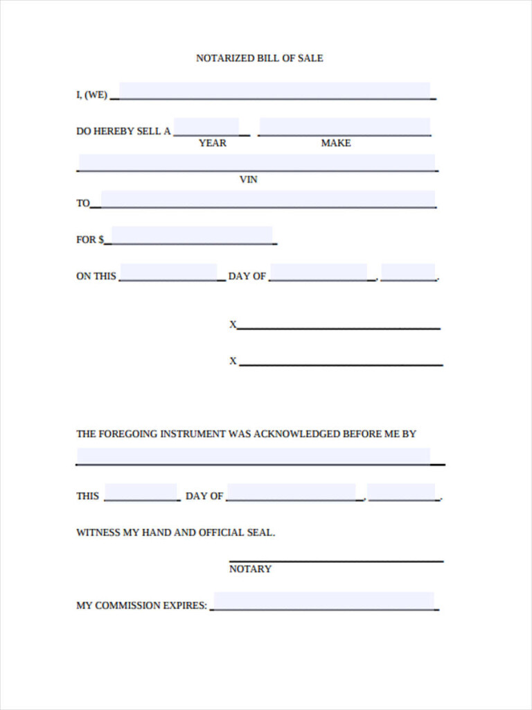 FREE 28 Sample Bill Of Sale Forms In PDF Ms Word