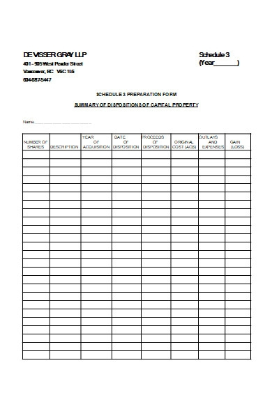 FREE 50 Schedule Forms In PDF MS Word MS Excel