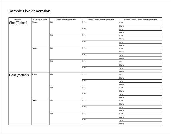 FREE 51 Family Tree Templates InMS Word Apple Pages Excel Apple