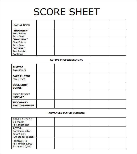 FREE 9 Sample Yahtzee Score Sheet Templates In Google Docs Google 