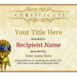 Free Certificate Templates And Awards Free Certificate Templates
