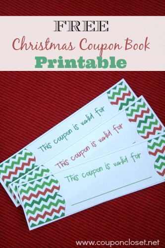 FREE Christmas Coupon Book Printable Homemade Gift Idea One Crazy Mom