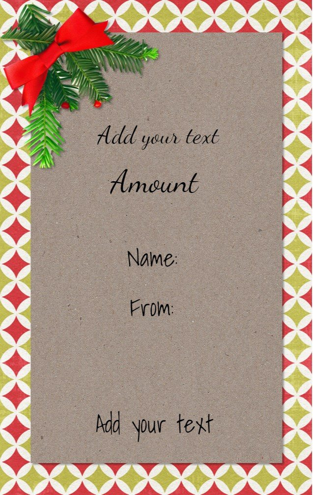 Free Christmas Gift Certificate Template Customize Online Download