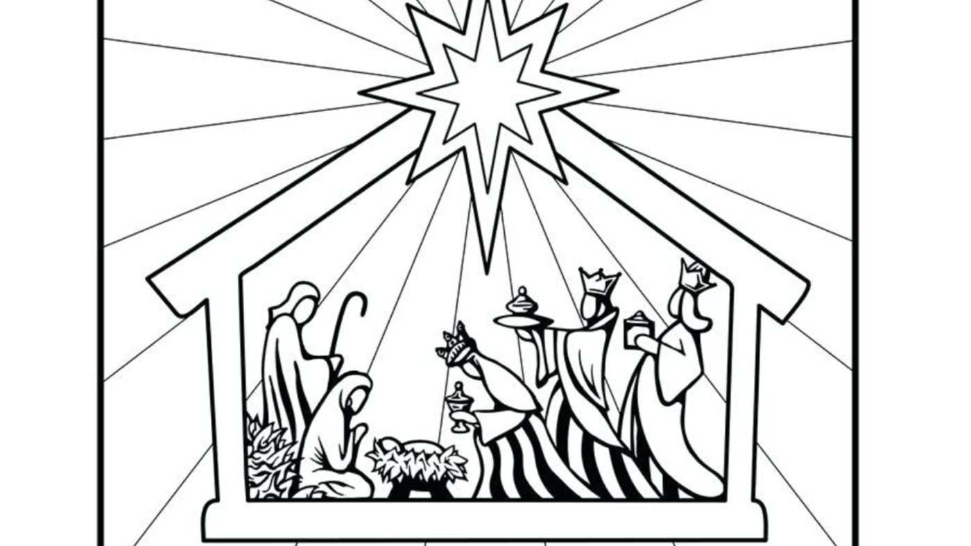 FREE Christmas Nativity Coloring Printable
