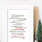 Free Christmas Printable Luke 2 8 Word Art YellowBlissRoad