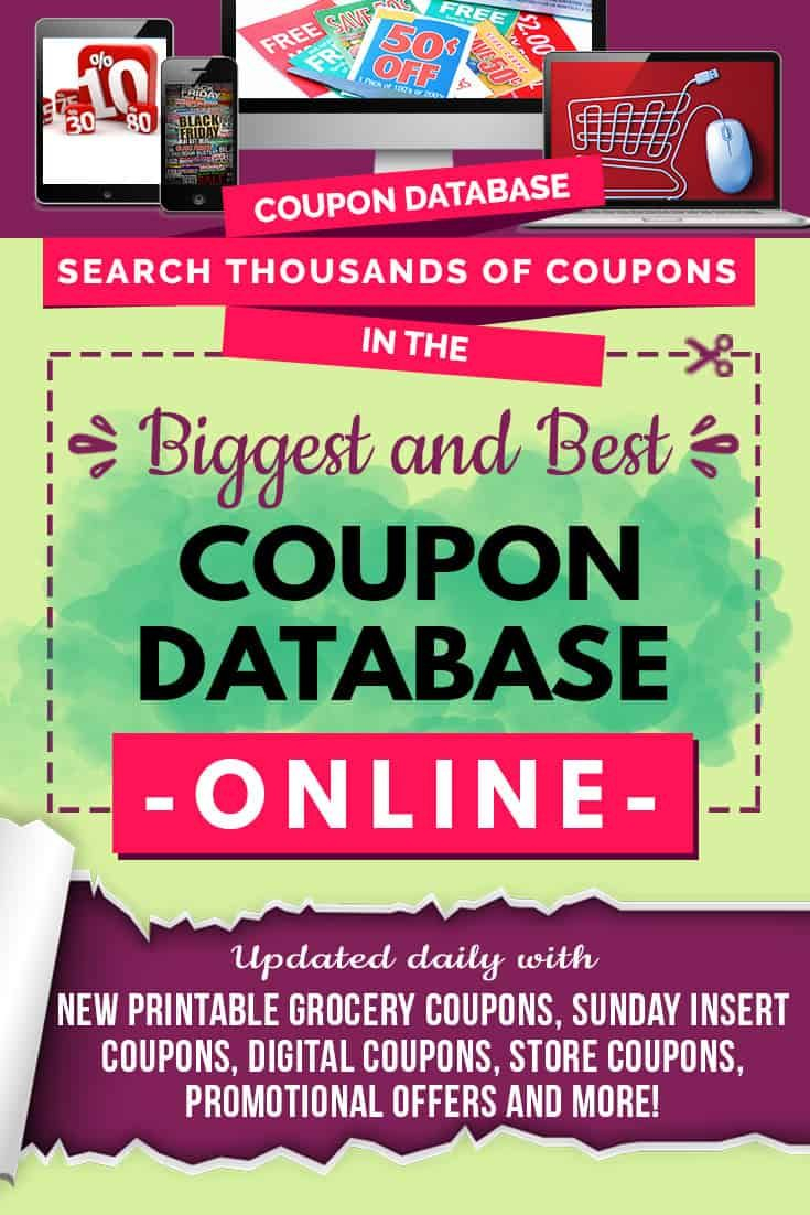 Free Coupon Database Online Updated Daily With Printable Grocery