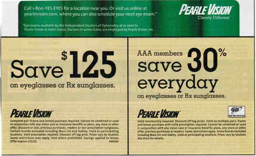 Free Coupons Online Printable Pearle Vision Coupons