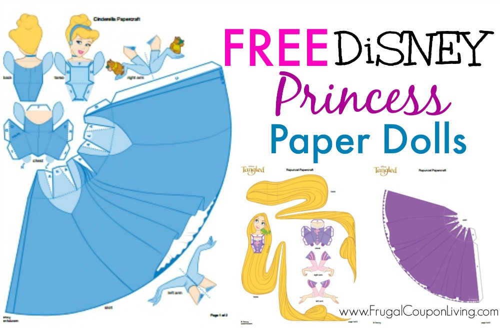 FREE Disney Princess Paper Dolls