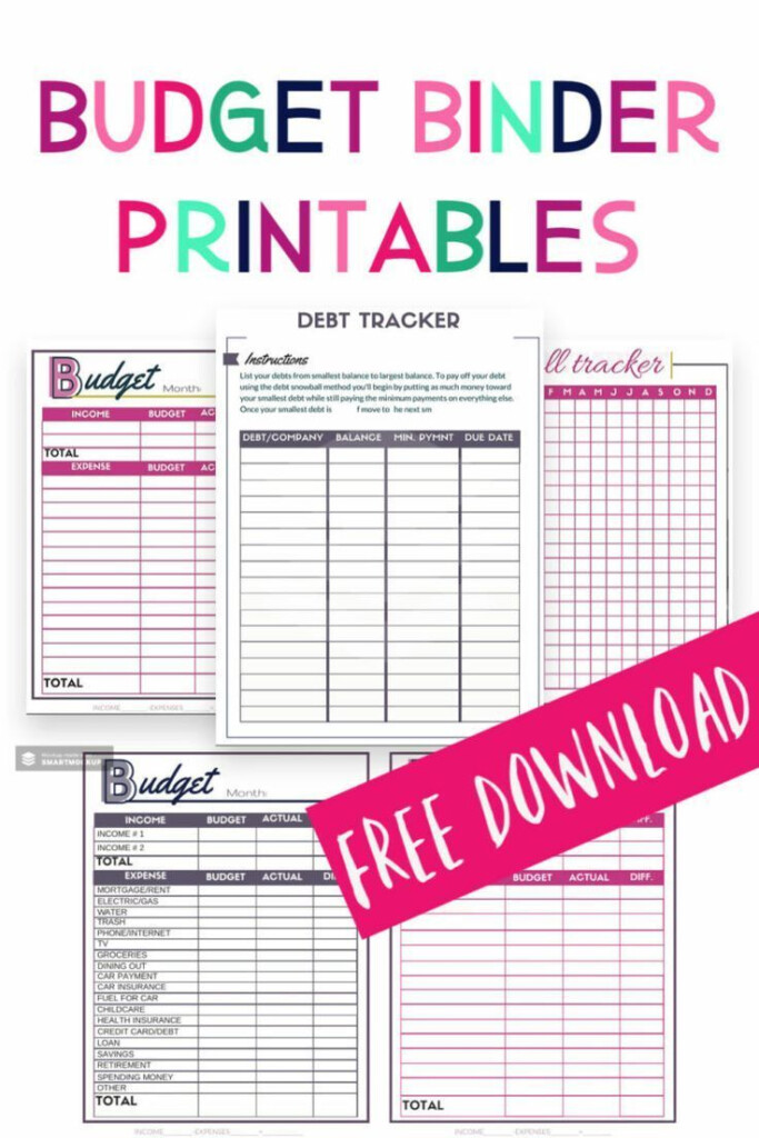 Free Download Budget Binder Printables Single Moms Income Budget 