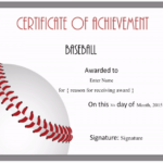 Free Editable Baseball Certificates Customize Online Print At Home