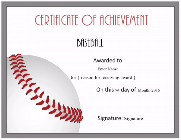 Free Editable Baseball Certificates Customize Online Print At Home