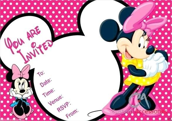 Free Editable Minnie Mouse Birthday Invitations Minnie Mouse Birthday 