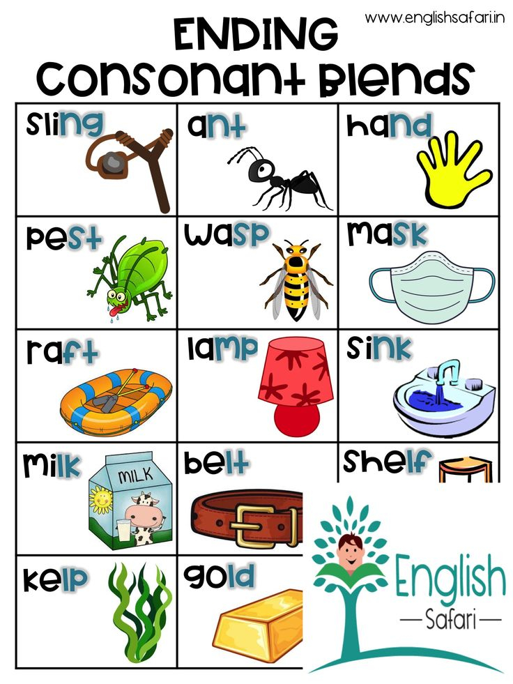 FREE Ending Consonant Blends Chart Www englishsafari in Blends