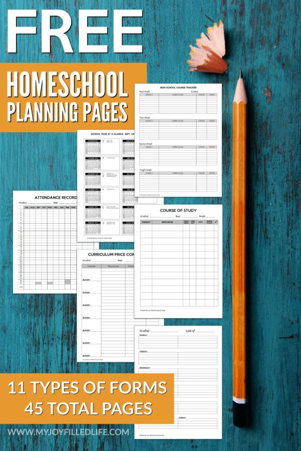 FREE Homeschool Planning Pages Homeschool Planning Homeschool Free