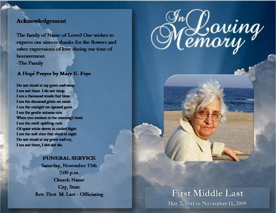 Free Microsoft Office Funeral Service Or Obituary Templates Funeral