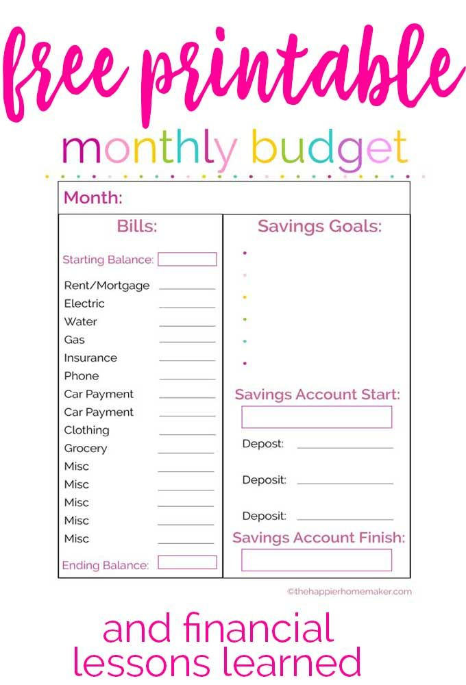 Free Patriotic Printable Monthly Budget Printable Budget Planner 