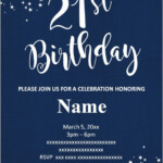 FREE Printable 21st Birthday Invitations Templates Party Invitati