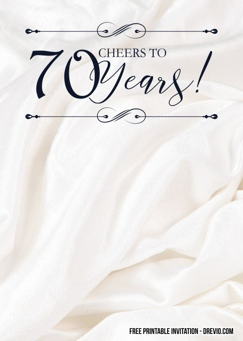 FREE Printable 70th Birthday Invitation Templates 70th Birthday