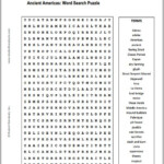 Free Printable Ancient Americas Word Search Puzzle Sight Word