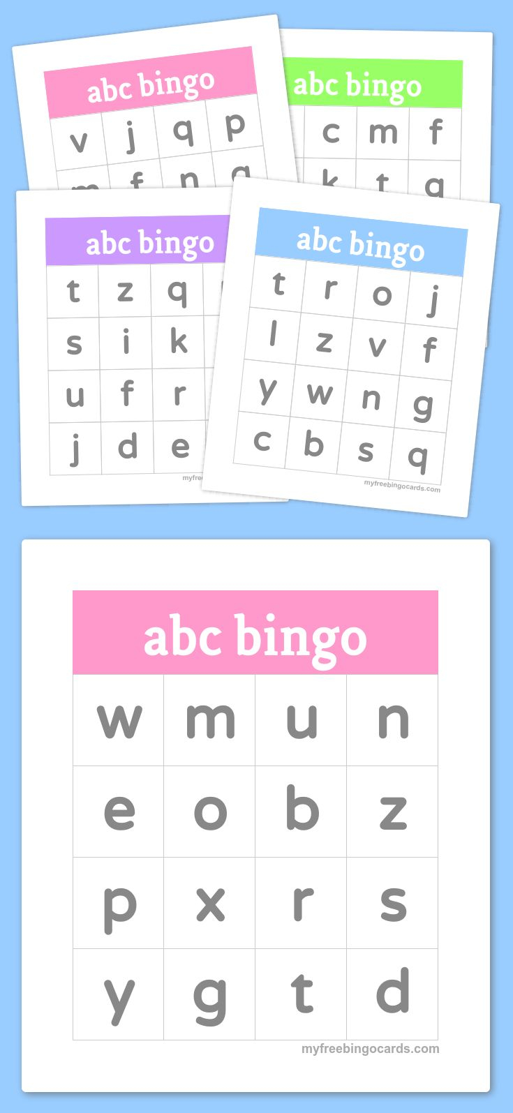 Free Printable And Virtual Bingo Cards Abc For Kids Alphabet Bingo 