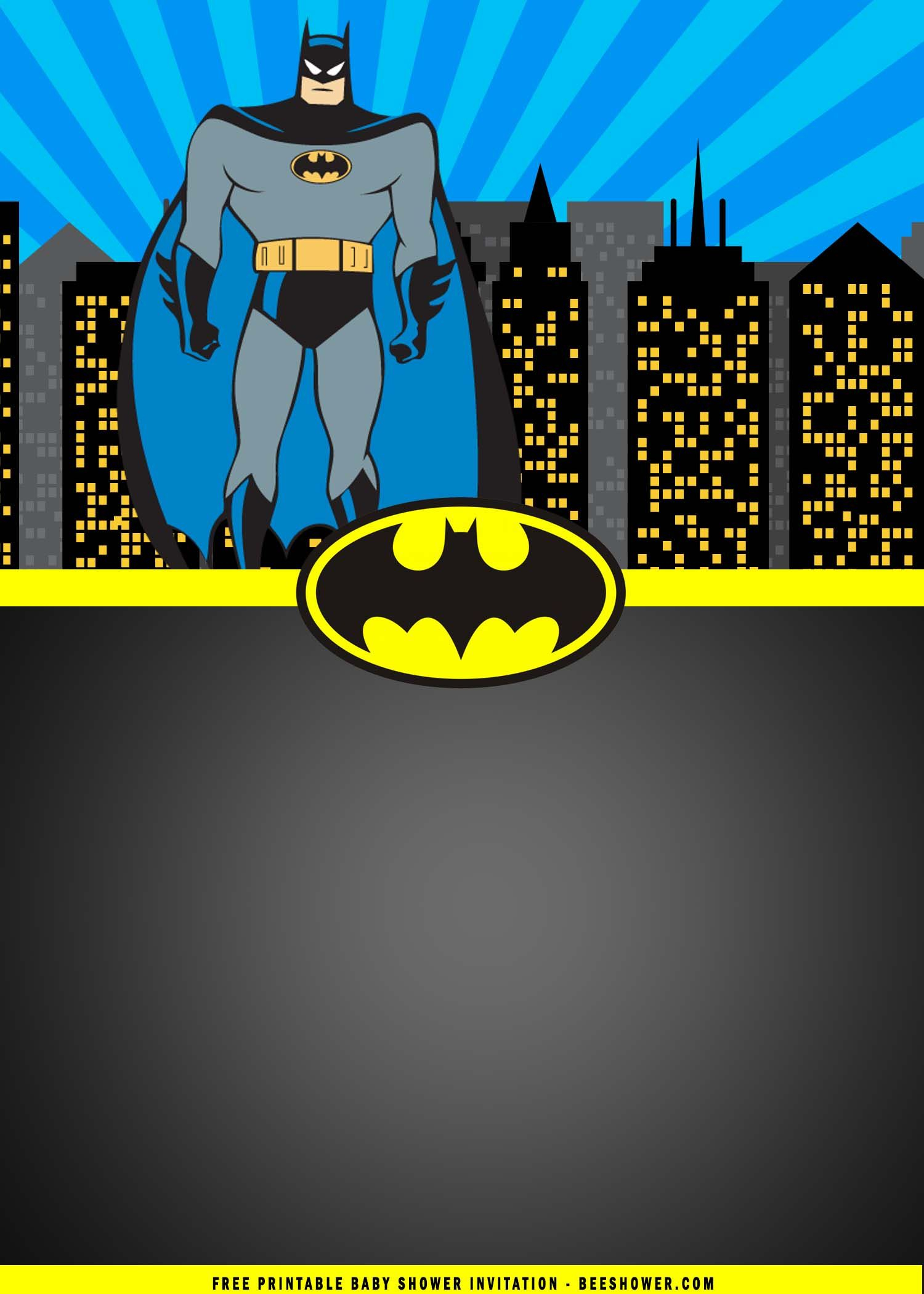 FREE Printable Batman Birthday Party Invitation Templates Party