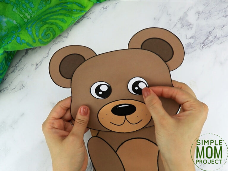 Free Printable Bear Paper Bag Puppet Template Simple Mom Project