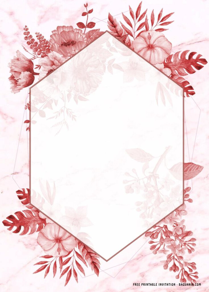  FREE Printable Blush Pink Floral Birthday Invitation Templates 