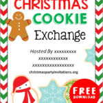 Free Printable Christmas Cookie Exchange Invitations Templates