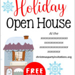 Free Printable Christmas Open House Invitations Templates