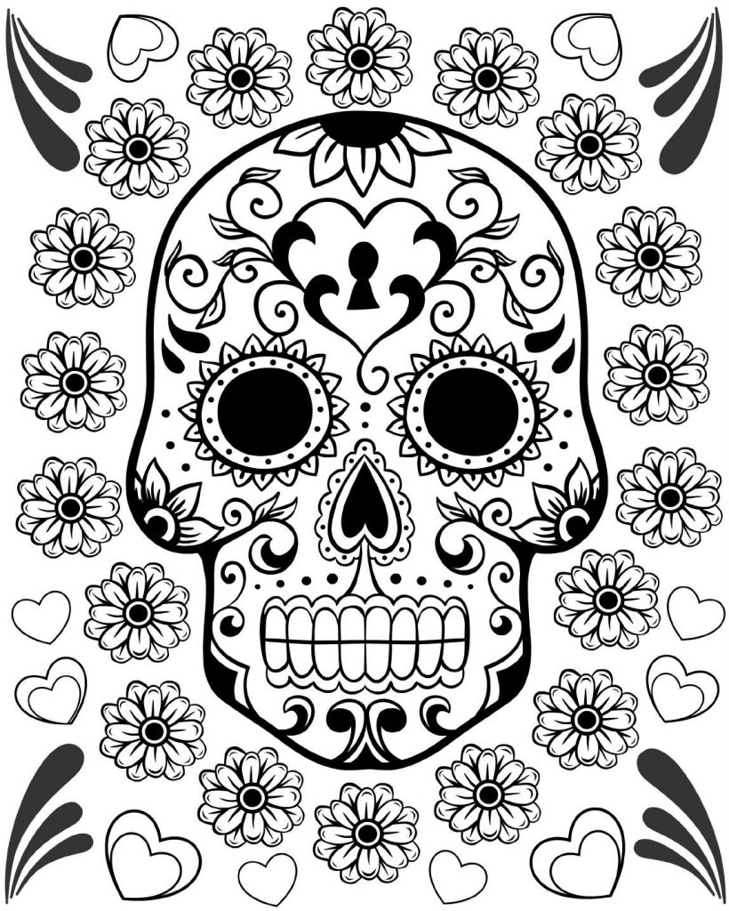 Free Printable Day Of The Dead Coloring Pages Best Coloring Pages For 