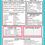 FREE Printable Disney Packing Check List Disney World Packing Disney