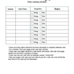 Free Printable Dog Walking Chart Potty Train Your Puppy Potty