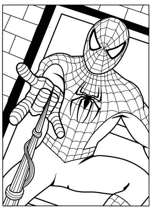 Free Printable Easy Spiderman Coloring Pages