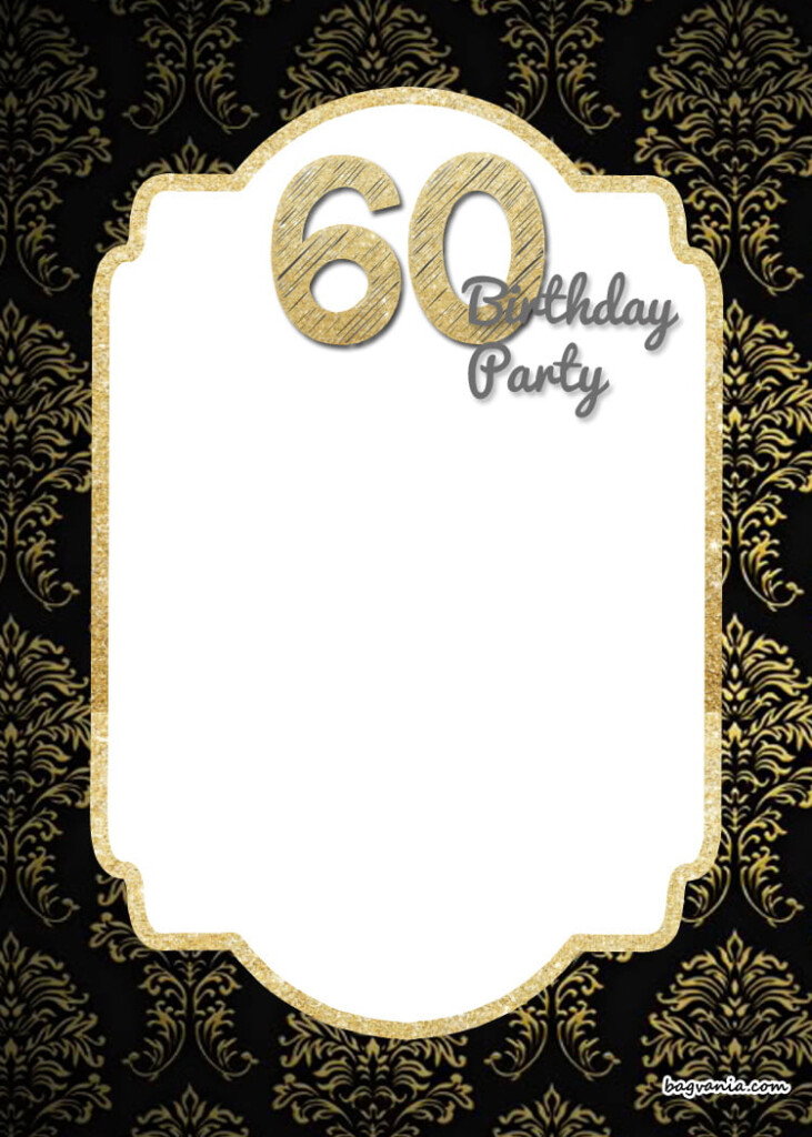 FREE Printable Elegant 60th Birthday Invitation Template FREE 